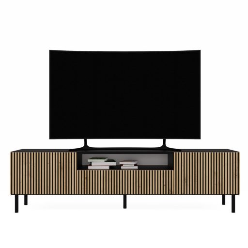 MIX RTV KAMA160 TV állvány, fekete-tölgy