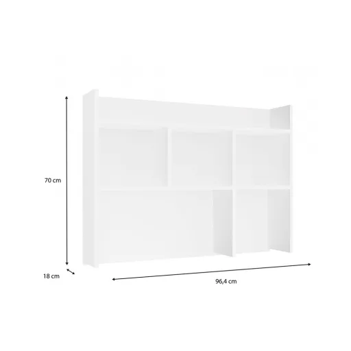 NDST 100 fali polc, 96,5x70x18 cm, fehér