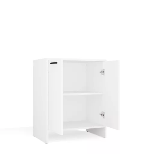 Nina 2D fürdőszobai szekrény, 2 ajtó, polcokkal, mosdó alá, fehér