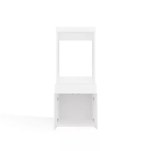 POLA Twin 1S fürdőszoba szekrény, mosógép tárolóval, 64.2x64.2x162 cm, fehér