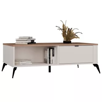   CORDOBA dohányzóasztal 110x63x11.5 cm, kasmír- tölgy- fekete
