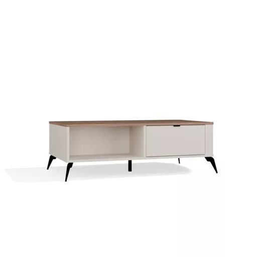 CORDOBA dohányzóasztal 110x63x11.5 cm, kasmír- tölgy- fekete