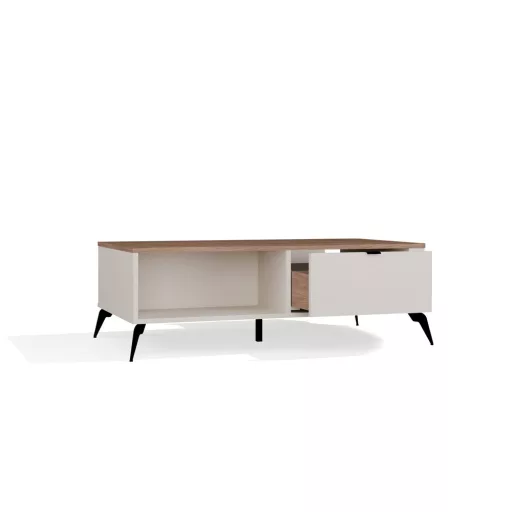 CORDOBA dohányzóasztal 110x63x11.5 cm, kasmír- tölgy- fekete