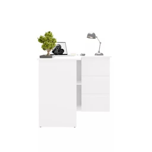 NICEA íróasztal 120x48.5x75 cm, jobbos, fehér