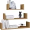 MOBI 3P fali polcok 80/60/40x20x14 cm, tölgy (3 részes)
