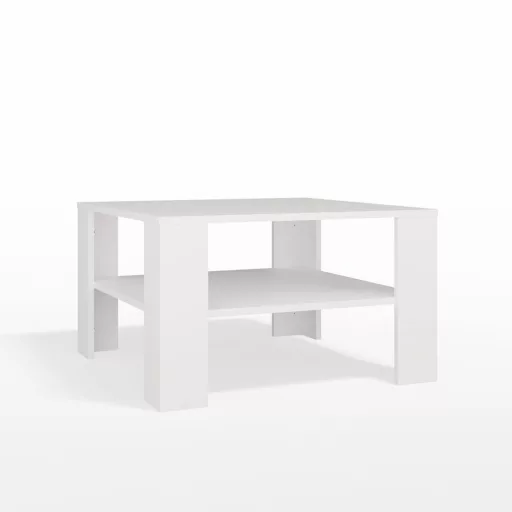 SQUARE dohányzóasztal 68x68x40 cm, fehér