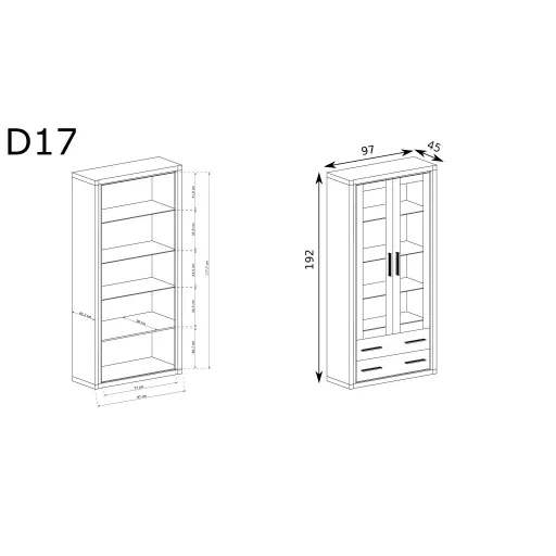 Dallas D-17 vitrin, trüffel