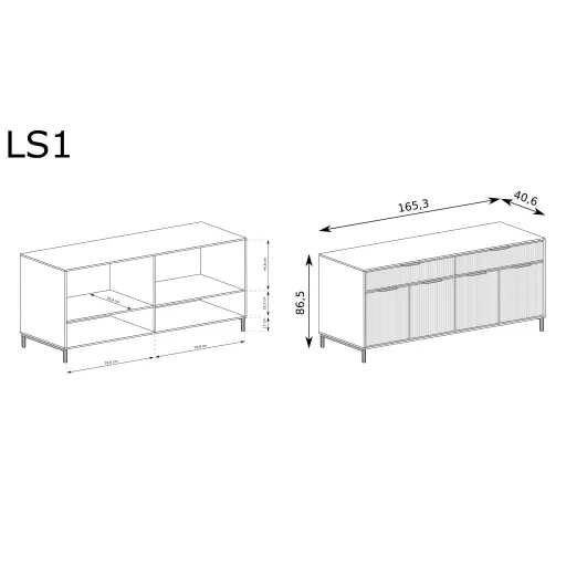 Linkastyles LS-1 komód, indigókék