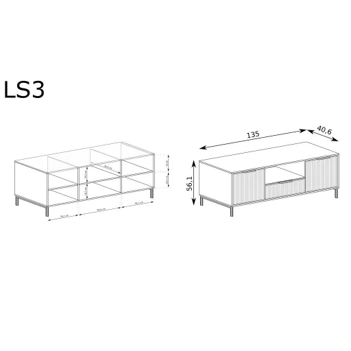 Linkastyles LS-3 komód, indigókék