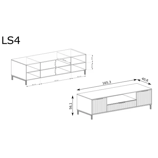 Linkastyles LS-4 tv állvány, indigókék