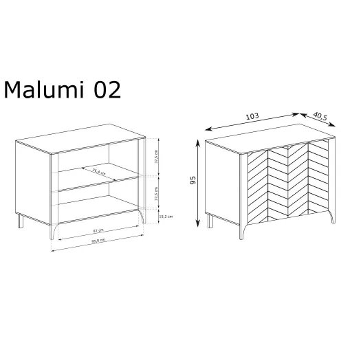 Malumi MM-2 szekrény, kasmír
