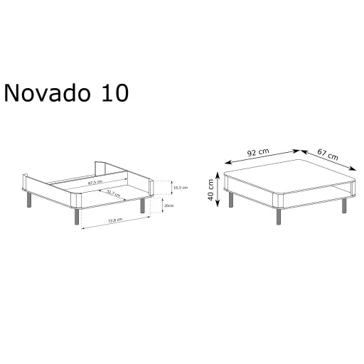 Novado NO-10 dohányzóasztal, alpesi fehér