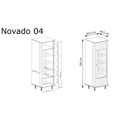 Novado NO-4 vitrin, alpesi fehér