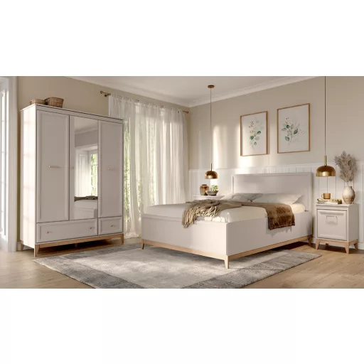 Windsor W-10 gardróbszekrény, kasmír / természetes tölgy