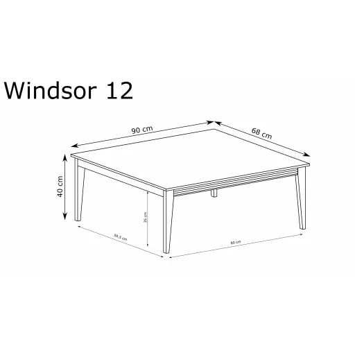 Windsor W-12 étkezőasztal, kasmír / természetes tölgy