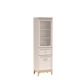 Windsor W-6 vitrin, kasmír / természetes tölgy