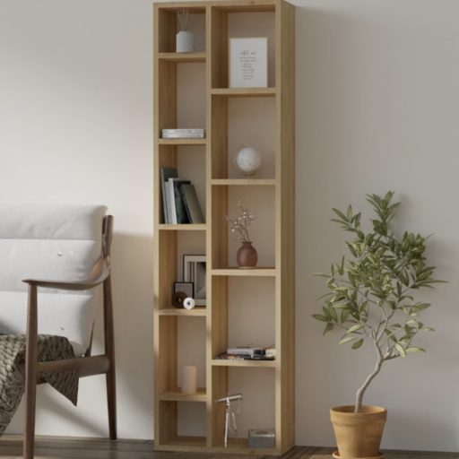 Polcos-tarolo-konyvespolc-45x20x150cm-barna-KH11-1 -primbutorHU