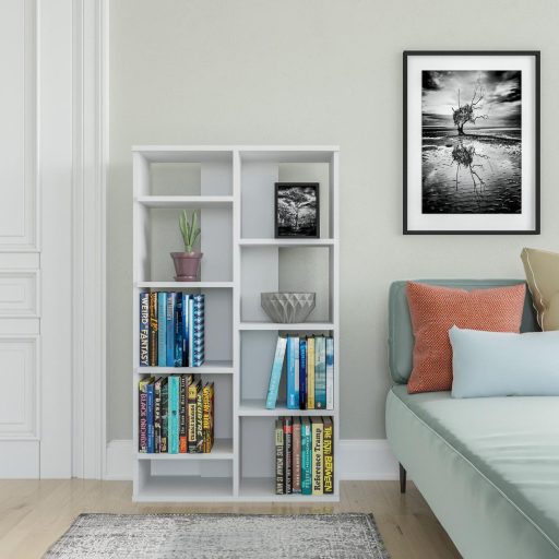 Polcos-tarolo-konyvespolc-72x25x124cm-feher-KH14-1 -primbutorHU