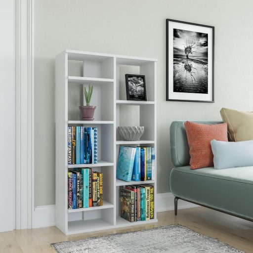 Polcos-tarolo-konyvespolc-72x25x124cm-feher-KH14-1 -primbutorHU