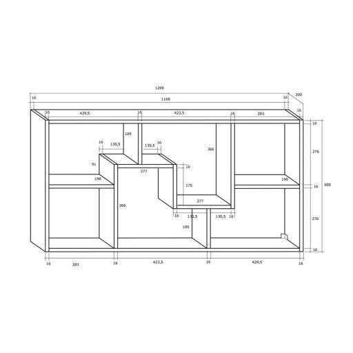 Polcos-tarolo-konyvespolc-120x20x60cm-barna-KH16-1 -primbutorHU