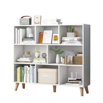 Konyvespolc-polcos-szekreny-100x24x104cm-feher-KW3 -primbutorHU