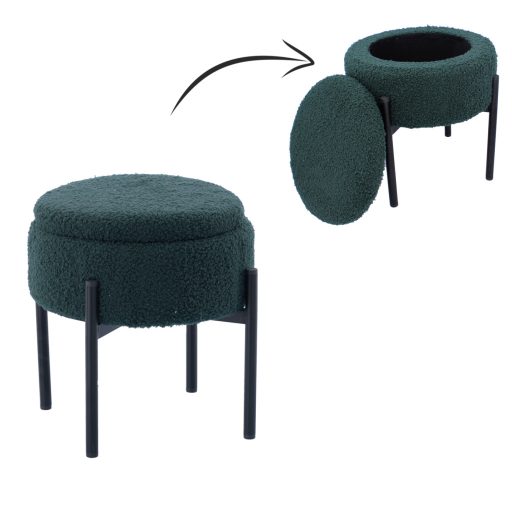 Kerek puff fém lábakon 28 x 31 cm