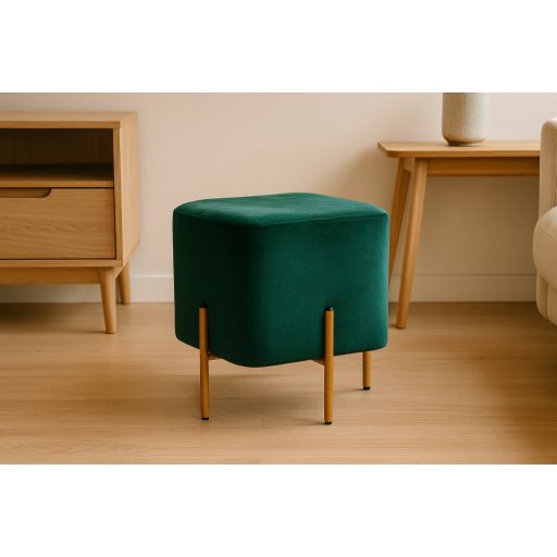 Négyzet alakú puff lábakon 35 x 35 x 40 cm