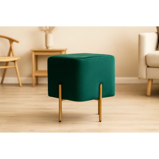 Négyzet alakú puff lábakon 35 x 35 x 40 cm