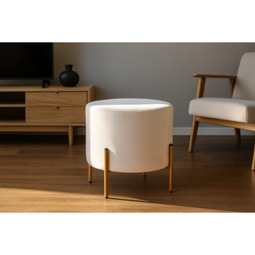 Kerek puff lábakon 35 x 40 cm