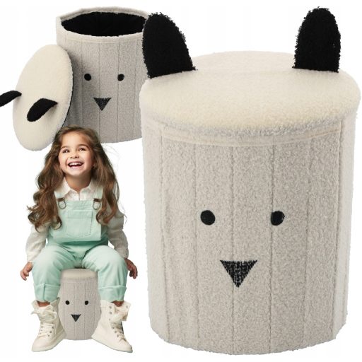 Összecsukható puff tárolóval 28 x 28 x 34 cm