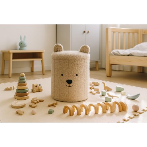 Összecsukható puff tárolóval 28 x 28 x 34 cm