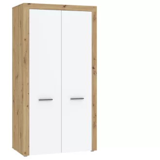 GAMA 2 ajtós ruhásszekrény | Artisan tölgy + Fehér