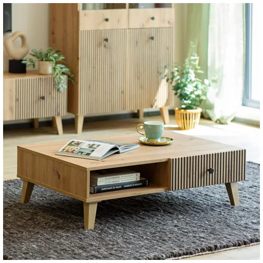 BERLIN 2 fiókos dohányzóasztal | Artisan Tölgy