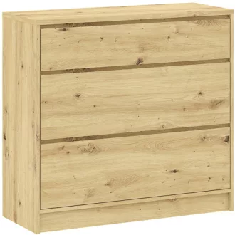 BASIT széles komód, 3 fiókos | Artisan Tölgy