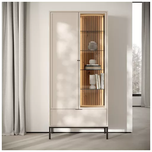 DECO magas vitrines szekrény | Kasmír