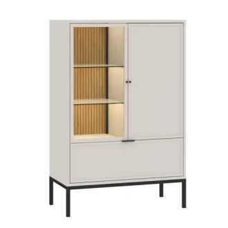 DECO 2 ajtós, 1 fiókos vitrines szekrény | Kasmír