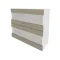 Lecce 2 üvegajtós felső konyhaszekrény, Taupe / Fehér, 80 x 30 x 65 cm