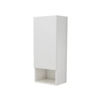   Zed 1 ajtós fali fürdőszobai szekrény, Fényes fehér / Fehér, MDF, 30 x 22 x 72 cm