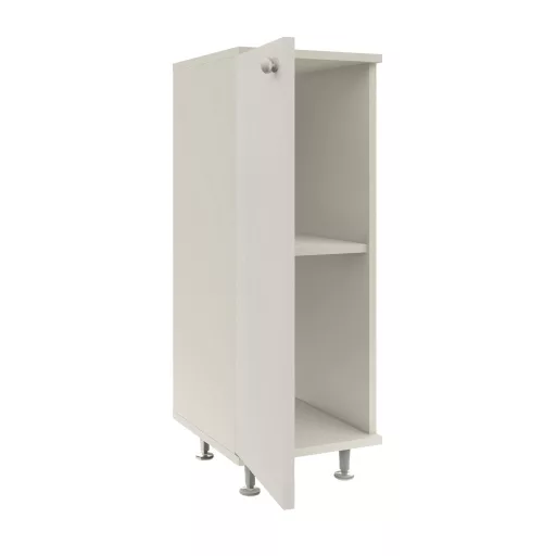 Zaria 1 ajtós fürdőszobai szekrény, Fényes fehér / Fehér, MDF, 30 x 35 x 85 cm