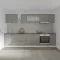 Karo V28 konyhabútor 28 mm-es Thermo munkalappal, Fényes szürke / Fehér, MDF, 320 cm