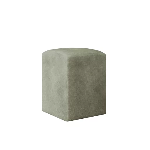 Talin kárpitozott puff, Khaki, szövet, 35 x 35 x 45 cm
