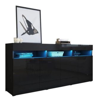 Nagy komód PREMIUM 175 Fekete fényes