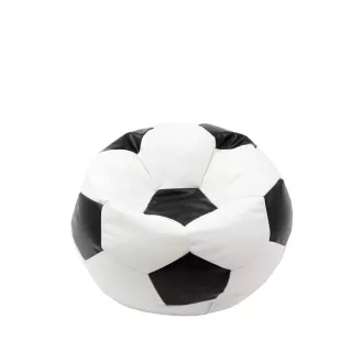 Baby Ball babzsákfotel - műbőr - fehér/fekete - 70 liter