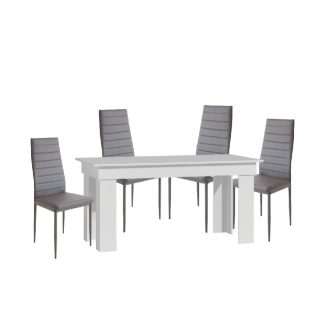 Montilla II NEW 4 személyes étkezőszett Fehér-Szürke  N