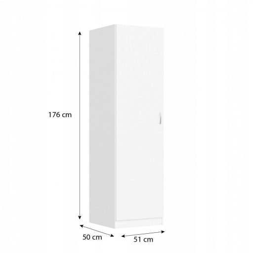 Riava egyajtós gardróbszekrény 51cm F Fehér
