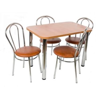   Nizza 4 személyes étkezőszett 100 x 55cm, Calvados 4 étkezőszékkel N