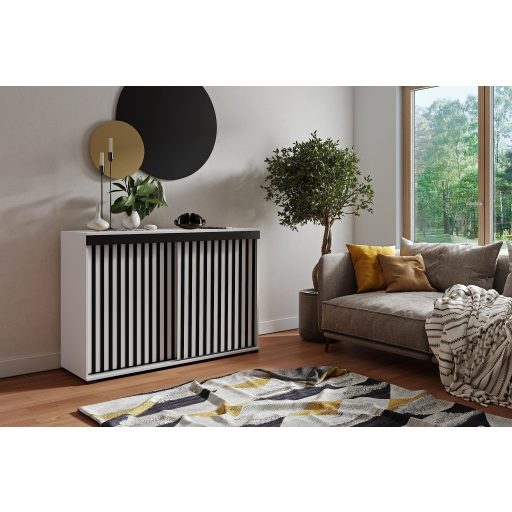 Malani Duplo 120 Tolóajtós Komód 120cm, Fehér