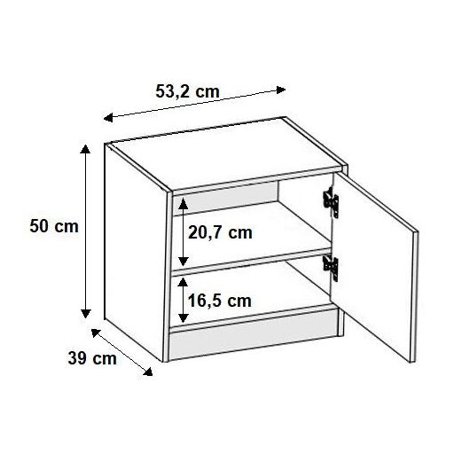 ROJ 11 Plus Előszobafal 106,4cm, Arany Tölgy