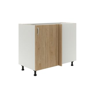   Benita 1 ajtós Alsó konyhaszekrény  Természetes fa-Fehér 98x50x80 cm  N