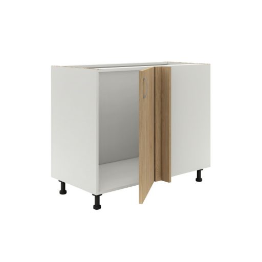 Benita 1 ajtós Alsó konyhaszekrény  Természetes fa-Fehér 98x50x80 cm  N